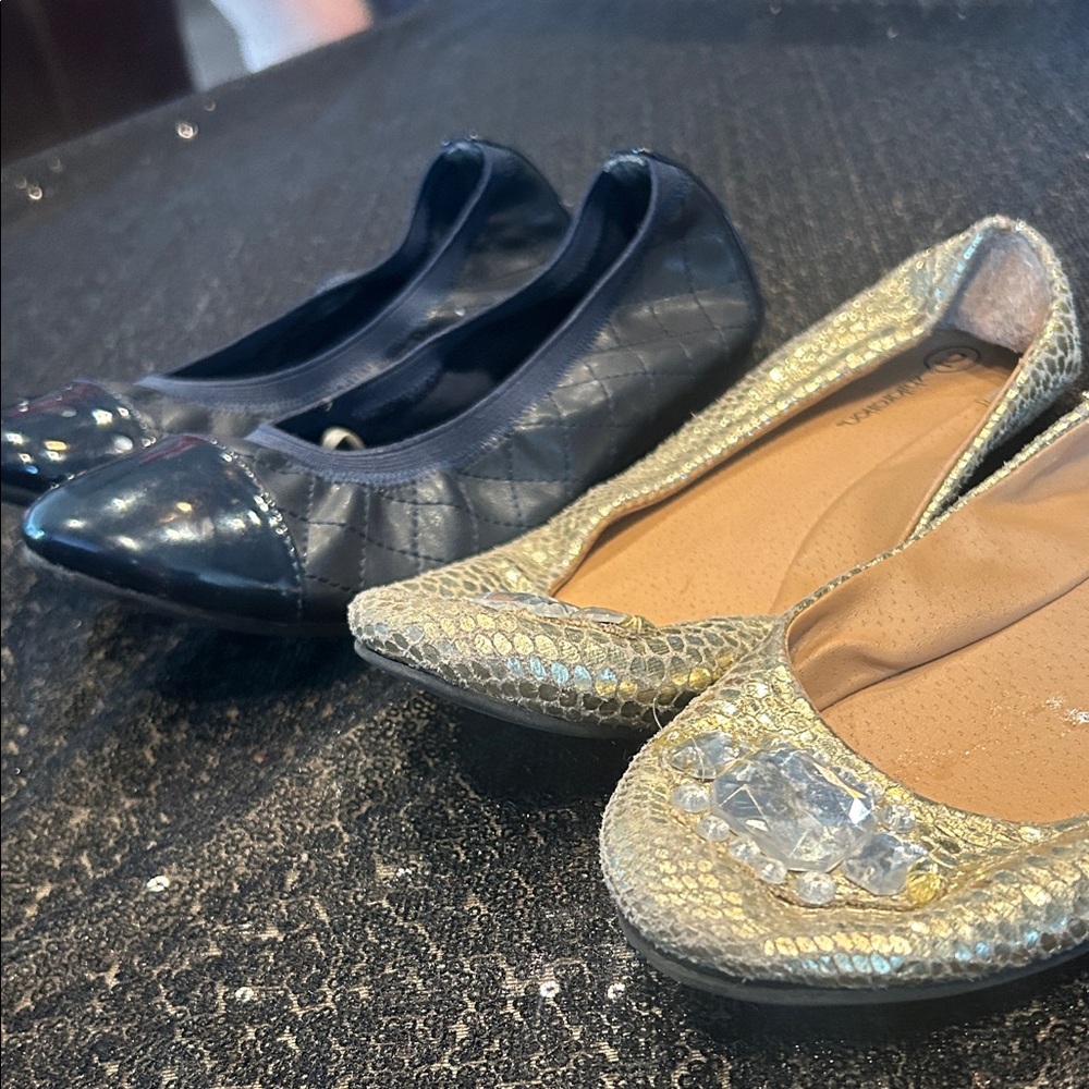 Xhilaration Silver Kids Ballet Flats